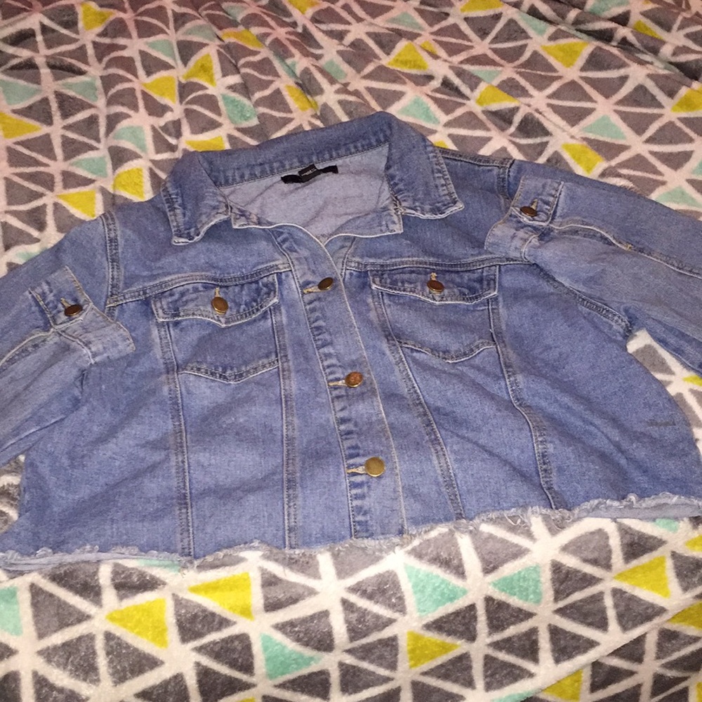 Cropped jean jacket